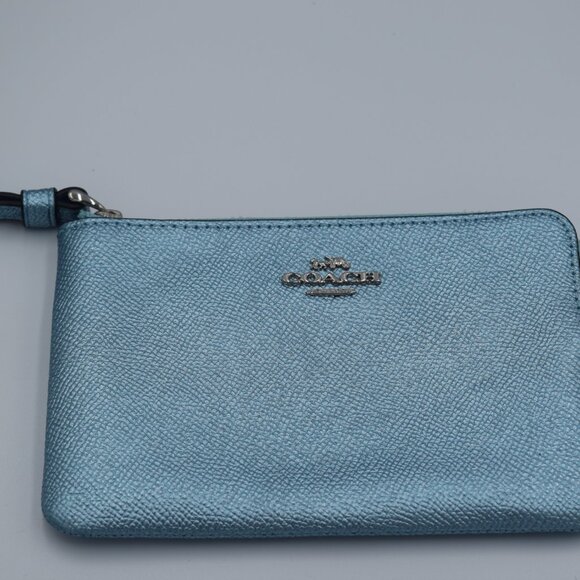 Coach Shimmering Blue Wristlet - Picture 3 of 13